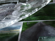 Glasswork and photography as part of Transitions by Jackie Calderwood, shown at the MA Show, UWE 